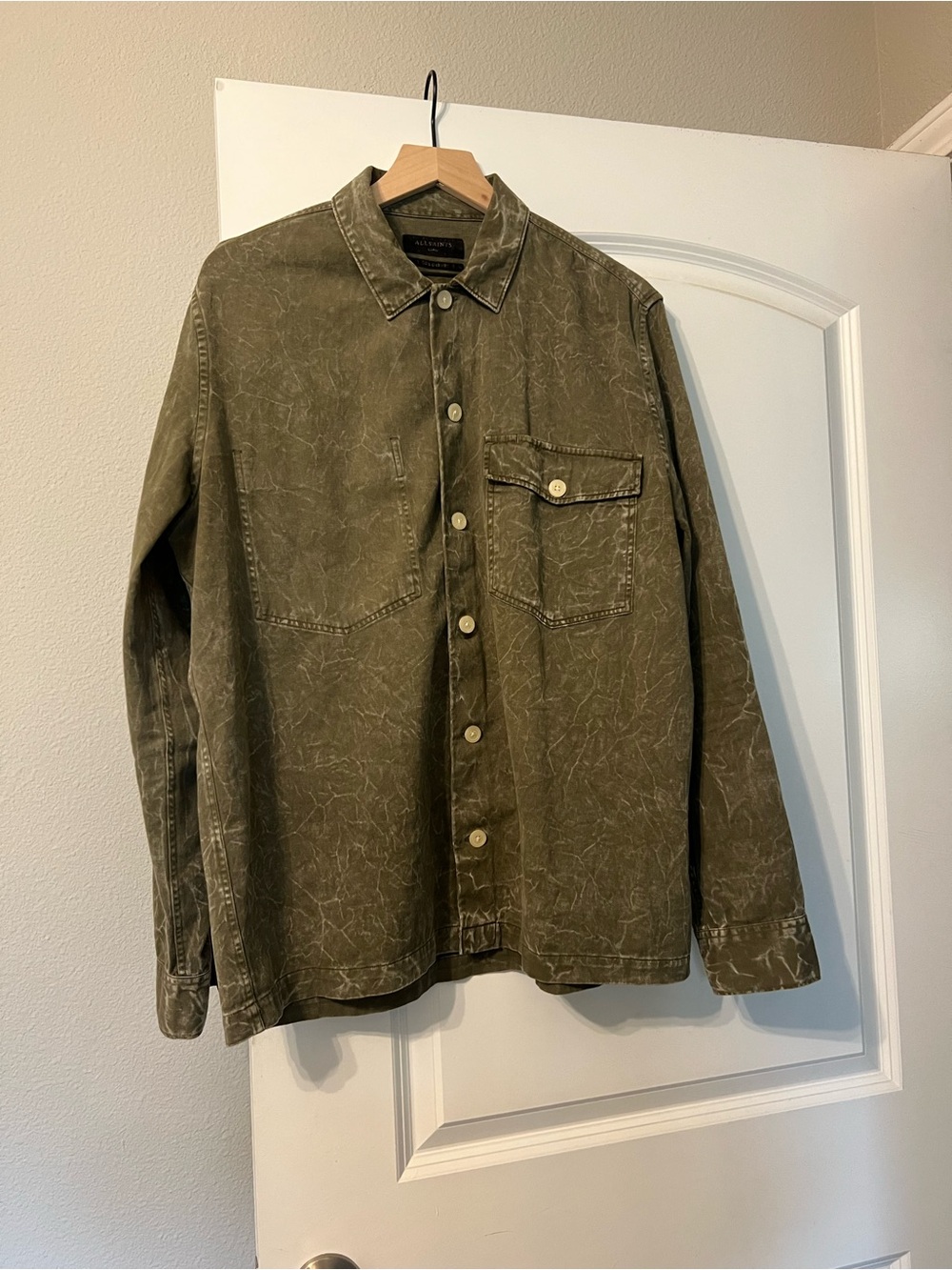 ALLSAINTS Telemark LS Stone Washed Button-Up Shirt